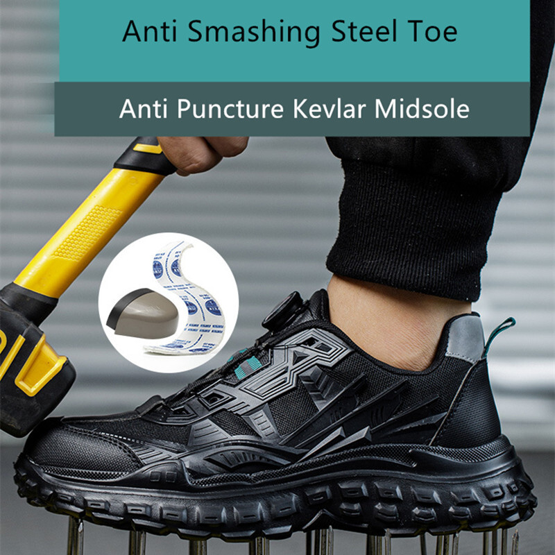 ελαφριά παπούτσια ασφαλείας ανδρικά προστατευτικά παπούτσια εργασίας ατσάλινο καπάκι μύτης μπότες εργασίας με προστασία από τρύπημα ανδρικά αντιολισθητικά παπούτσια εργασίας