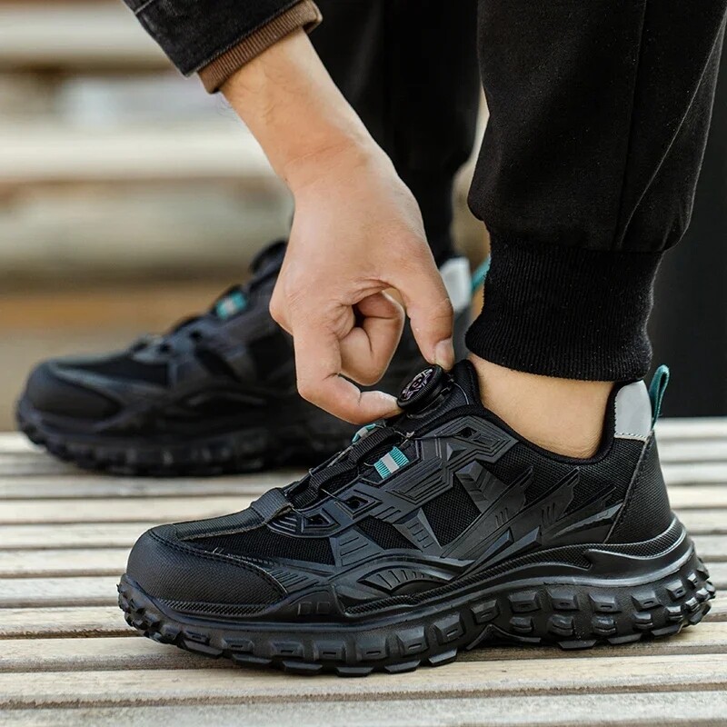 ελαφριά παπούτσια ασφαλείας ανδρικά προστατευτικά παπούτσια εργασίας ατσάλινο καπάκι μύτης μπότες εργασίας με προστασία από τρύπημα ανδρικά αντιολισθητικά παπούτσια εργασίας