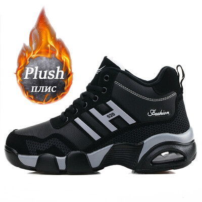 Žieminiai odiniai batai Vyriški Vandeniui atsparūs Vyriški sportbačiai Šilti žygiai Darbas Laisvalaikio batai Vyras Rudens Neslystantis Aukšta viršūnė Žygiai Sportas