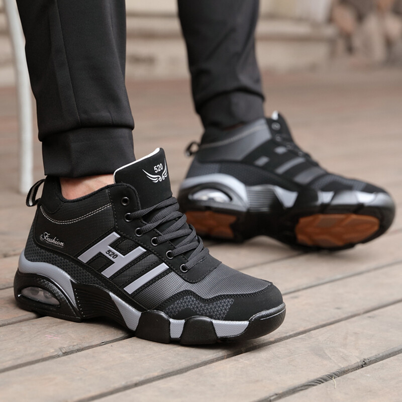 Žieminiai odiniai batai Vyriški Vandeniui atsparūs Vyriški sportbačiai Šilti žygiai Darbas Laisvalaikio batai Vyras Rudens Neslystantis Aukšta viršūnė Žygiai Sportas