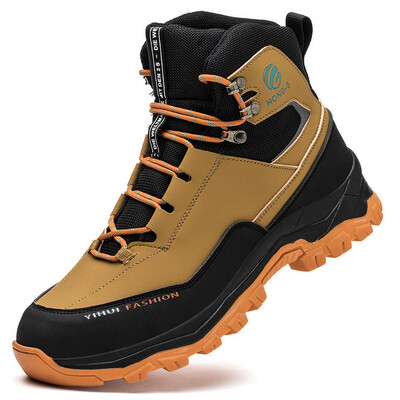 Αδιάβροχες μπότες ασφαλείας Ανδρικές μπότες εργασίας από ατσάλι Αντικραδασμικές άφθαρτες προστατευτικά παπούτσια Άνετη ανδρική μπότα