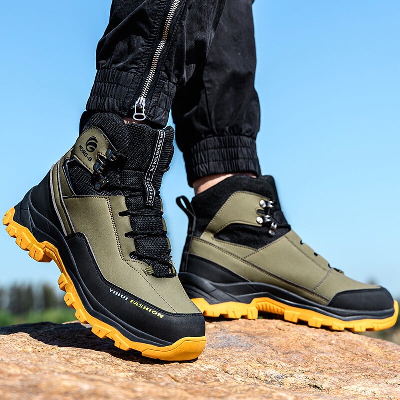Αδιάβροχες μπότες ασφαλείας Ανδρικές μπότες εργασίας από ατσάλι Αντικραδασμικές άφθαρτες προστατευτικά παπούτσια Άνετη ανδρική μπότα