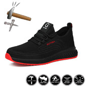 Работни обувки със стоманени пръсти Ботуши Защитни обувки против разбиване Мъже Дами Леки работни маратонки Дишащи обувки против пробождане Неразрушими обувки