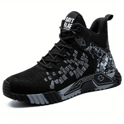 Παπούτσια ασφαλείας Man for Work Μπότες ασφαλείας Steel Toe Work Sneakers Αντιδιατρητικά παπούτσια εργασίας Fashion High Top Άφθαρτα παπούτσια