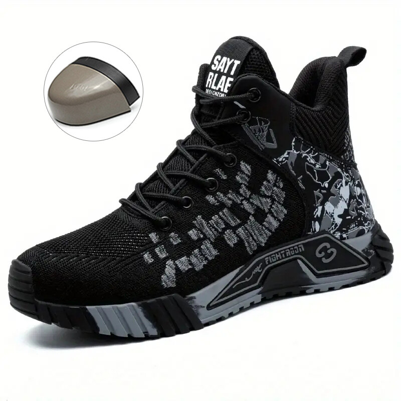 Παπούτσια ασφαλείας Man for Work Μπότες ασφαλείας Steel Toe Work Sneakers Αντιδιατρητικά παπούτσια εργασίας Fashion High Top Άφθαρτα παπούτσια