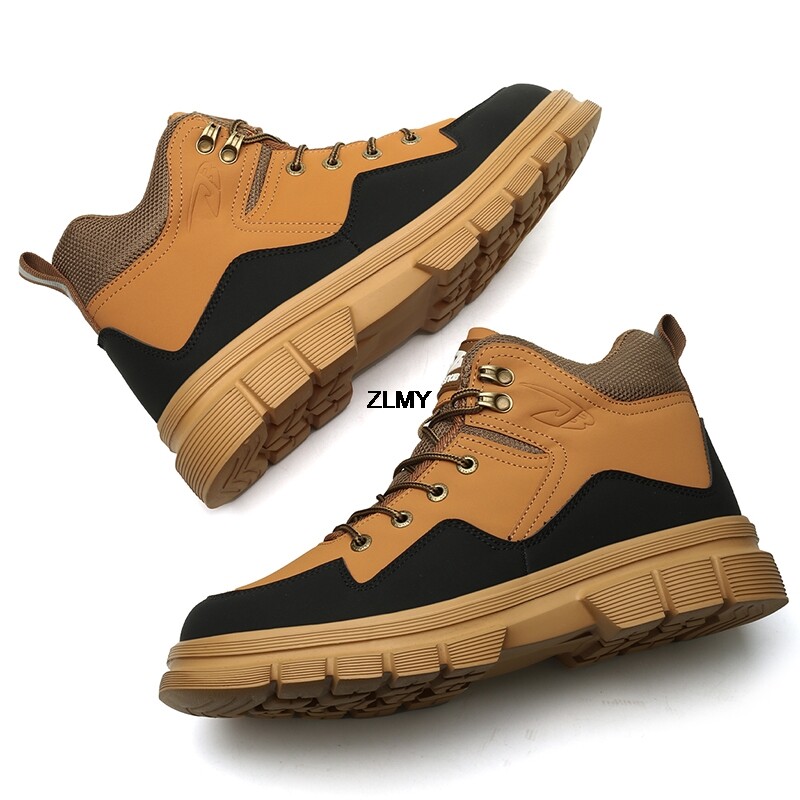 Comfort Μπότες Ασφαλείας Εργασίας Άνδρες Ατσάλινες Μπότες Αστραγάλου Αντιχορηγούμενες Αντι-Smash Αντι-μαχαιρώματα Ανδρικά Παπούτσια Εργασίας για εξωτερικούς χώρους Προστατευτικά υποδήματα