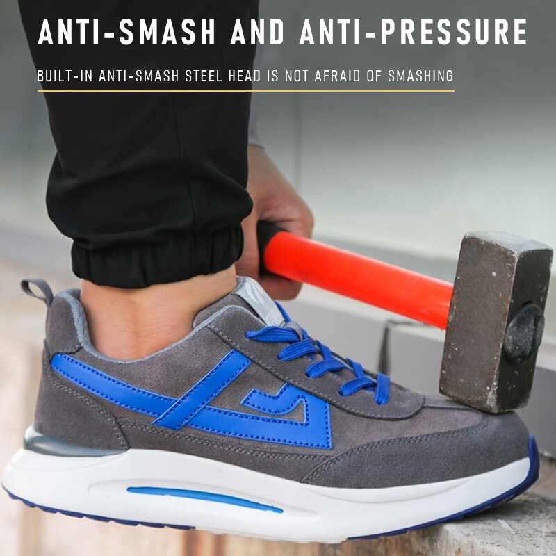 Παπούτσια εργασίας που αναπνέουν Ανδρικά παπούτσια ασφαλείας από ατσάλινα δάχτυλα κατά του μαχαιριού Ανδρικά παπούτσια εργασίας ασφαλείας Γυναικεία άφθαρτα παπούτσια