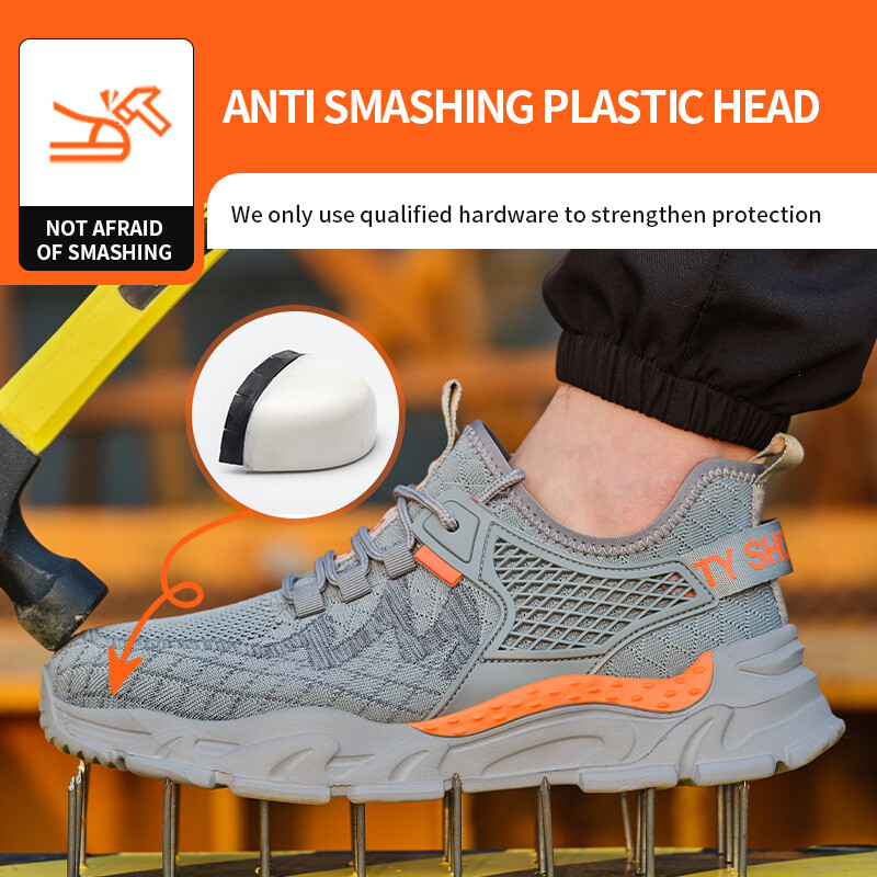 Hingavad meeste turvajalatsid Komposiitvarbad, purunemisvastased tööjalatsid tossud meeste kaitsejalatsid isolatsiooniga 6KV töösaapad meessoost