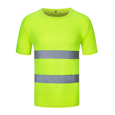 Fluorescējoši dzelteni labi redzami krekli Atstarojošs drošības t-krekls ar garām piedurknēm Hi Vis krekls Ātri nožūst celtniecības darba apģērbi