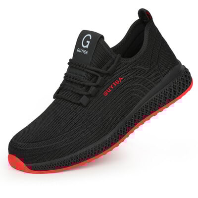 Pantofi de siguranță respirabili pentru bărbați, cu vârf de oțel, cizme de lucru pentru industrie, pantofi indestructibili pentru bărbați, pantofi de lucru rezistenti la perforare