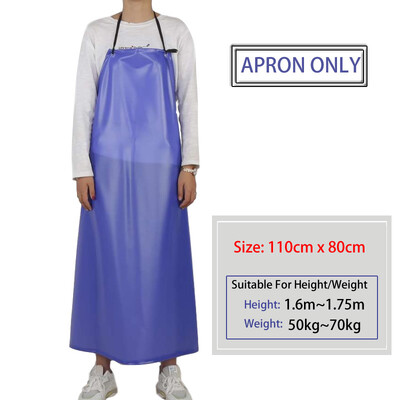 Daugkartinio naudojimo vandeniui atspari PVC prijuostė, rankovės, moteriškos/vyriškos darbo saugos kombinezonai, skirti mėsininkui Fisher maisto gamyklai virtuvės prijuostė