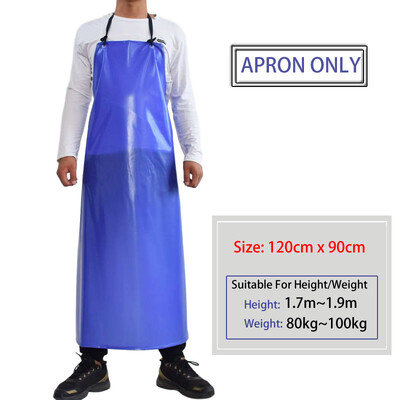 Daugkartinio naudojimo vandeniui atspari PVC prijuostė, rankovės, moteriškos/vyriškos darbo saugos kombinezonai, skirti mėsininkui Fisher maisto gamyklai virtuvės prijuostė