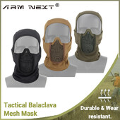 Taktikaline Balaclava mask Suukaitse Poolmask Hingav võrk Airsoft peakatted Madala profiiliga jahitarvikud