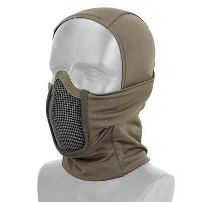 Taktikaline Balaclava mask Suukaitse Poolmask Hingav võrk Airsoft peakatted Madala profiiliga jahitarvikud