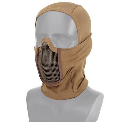 Taktikaline Balaclava mask Suukaitse Poolmask Hingav võrk Airsoft peakatted Madala profiiliga jahitarvikud