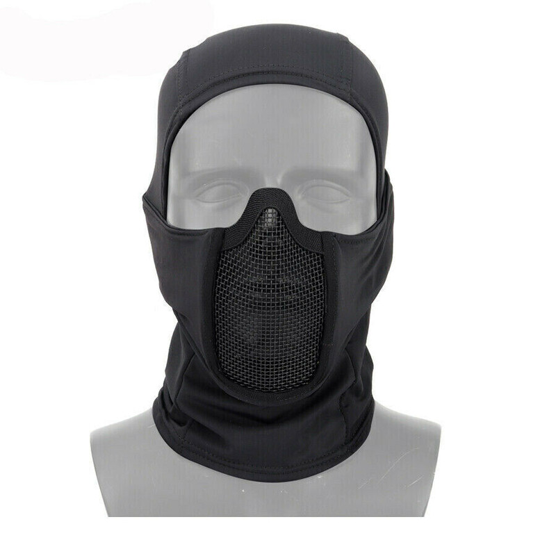 Taktikaline Balaclava mask Suukaitse Poolmask Hingav võrk Airsoft peakatted Madala profiiliga jahitarvikud