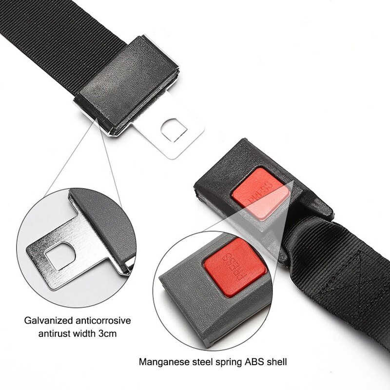 Instrument Centura de siguranță neagră Dacron Centura de siguranță auto pentru vehicule în două puncte Instalare ușoară Cureaua de siguranță reglabilă universală