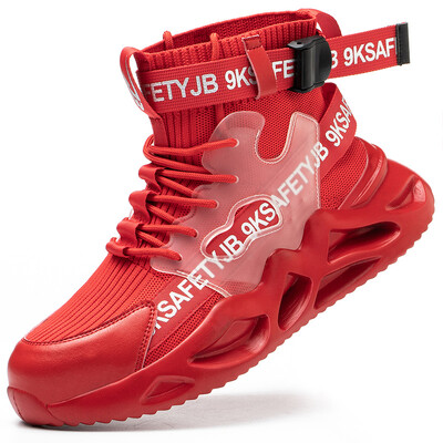 Cizme de siguranță pentru bărbați Pantofi de lucru anti-puncție Pantofi de muncă ușori respirabili Pantofi de siguranță cu vârf de oțel Bărbați Femei Pantofi indestructibili