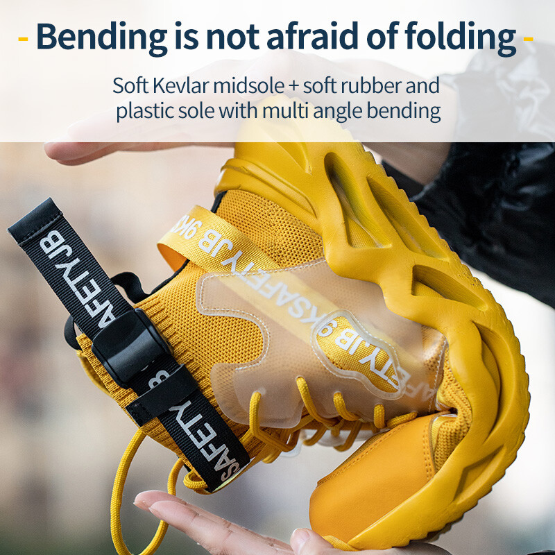 Cizme de siguranță pentru bărbați Pantofi de lucru anti-puncție Pantofi de muncă ușori respirabili Pantofi de siguranță cu vârf de oțel Bărbați Femei Pantofi indestructibili