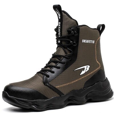 Ανδρικά παπούτσια ασφαλείας ψηλά κορυφαία Ατσάλινα πάνινα παπούτσια με δάχτυλα Ανδρικά παπούτσια ασφαλείας Ανδρικά παπούτσια κατασκευών Προστατευτικά υποδήματα