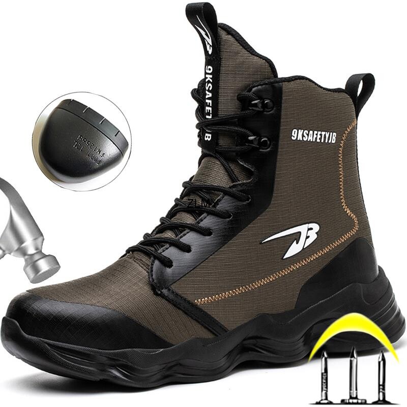 Ανδρικά παπούτσια ασφαλείας ψηλά κορυφαία Ατσάλινα πάνινα παπούτσια με δάχτυλα Ανδρικά παπούτσια ασφαλείας Ανδρικά παπούτσια κατασκευών Προστατευτικά υποδήματα