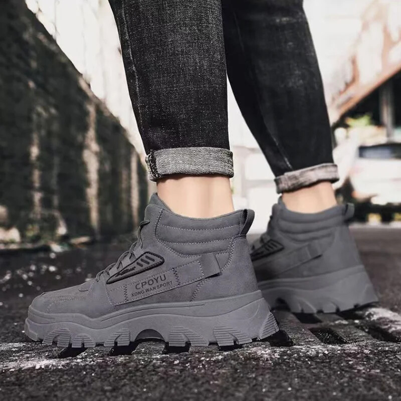 Vīriešu zābaki Pavasaris Rudens Darbs Vīriešu Apavi Rūpnieciskā Drošība Neslīdoši Lēti piedāvājumi Moderni 2025 Klasiski ērti apavi Retro