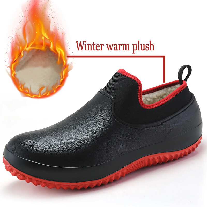 Cizme pentru bărbați unisex Cizme de ploaie pentru bărbați Cizme de zăpadă pentru cuplu cald Pantofi anti-alunecare Cizme de ploaie pentru cuplu impermeabile Cizme de apă Cizme de lucru