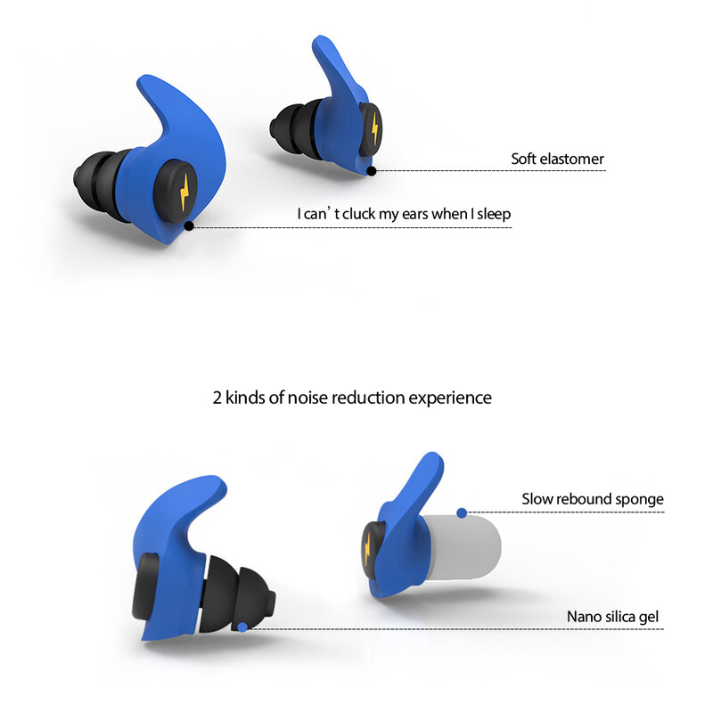 1 Ζεύγος επαναχρησιμοποιούμενες ωτοασπίδες ακύρωσης θορύβου Προστασία ακοής Αδιάβροχα ωτοασπίδες για συναυλίες Μοτοσικλέτες μουσικών