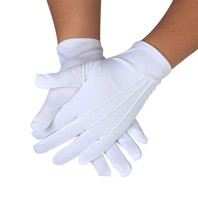 Νέα Λευκά Επίσημα Γάντια Tactical Gloves Tuxedo Honor Guard Parade Santa Men Inspection Winter Gloves 1Pair