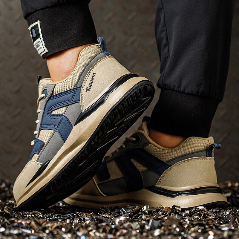 Vyriški apsauginiai batai su plieniniu pirštų dangteliu Apsaugoti nuo smūgio vyriški darbiniai batai Lengvi, nepramušami, nesuardomi batai „Dropshipping“