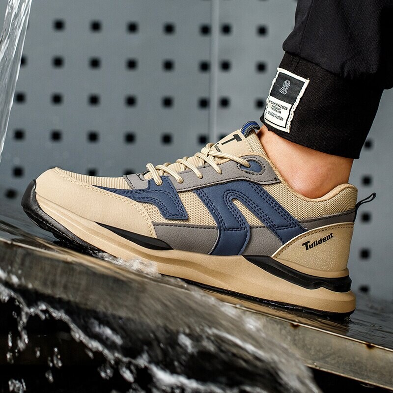 Vyriški apsauginiai batai su plieniniu pirštų dangteliu Apsaugoti nuo smūgio vyriški darbiniai batai Lengvi, nepramušami, nesuardomi batai „Dropshipping“