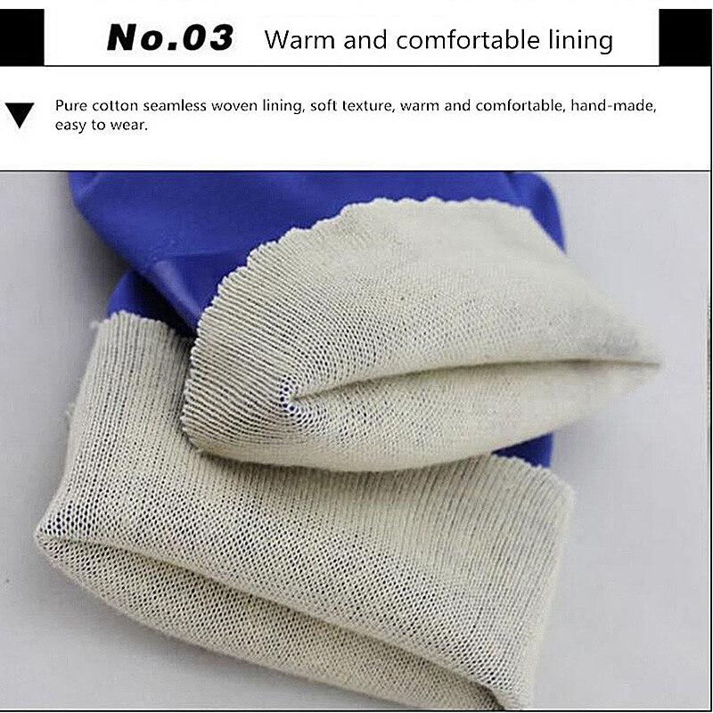 NMSAFETY 26cm Μήκος PVC Χημικά Προστατευτικά Αδιάβροχα Γάντια Εργασίας Αδιάβροχα Γάντια Εργασίας Μπλε