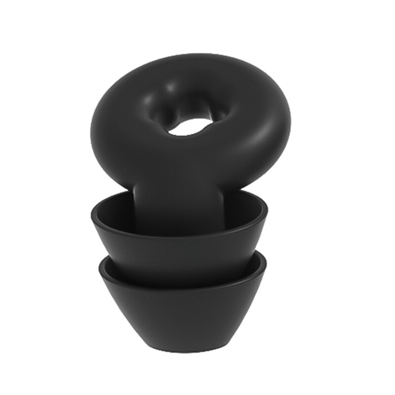 Μαλακά ωτοασπίδες για μείωση θορύβου Αδιάβροχη ωτοασπίδα σιλικόνης για αεροπλάνα ύπνου Ευαισθησία θορύβου ανθεκτικό μαύρο