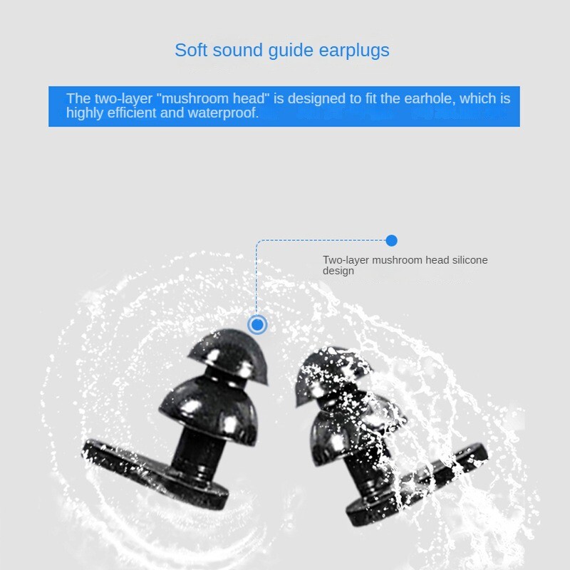 Μαλακό κατά του θορύβου ωτοασπίδα αδιάβροχη κολύμβηση Ωτοασπίδες κολύμβησης σιλικόνης μείωση θορύβου ύπνου Ενήλικες Παιδιά Κολυμβητές Καταδύσεις