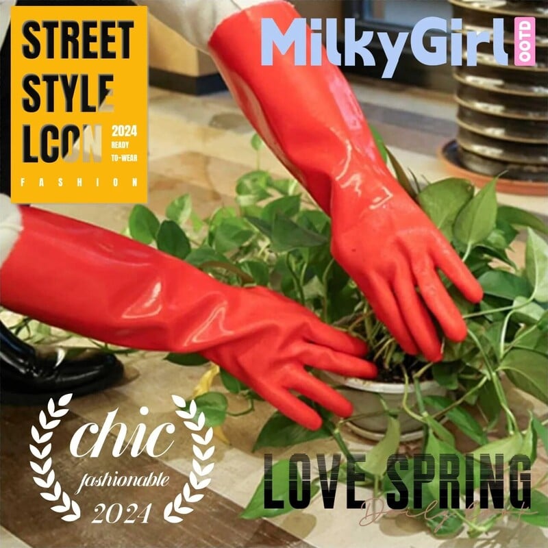 Γάντια PVC 16 ιντσών, ανθεκτικά σε λάδια και χημικά, με επένδυση fleece, θερμικά, ανθεκτικά στο κρύο, ανθεκτικά στη διάτρηση, για εργασίες καθαρισμού