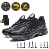 Νέα Ανδρικά Παπούτσια Ασφαλείας Ατσάλινο Αθλητικό Αθλητικό Μαξιλάρι Αεροπορίας Ανακλαστικά Μπότες Ασφαλείας Εργασίας Ανδρικά Παπούτσια εργασίας Αντικραδασμικά