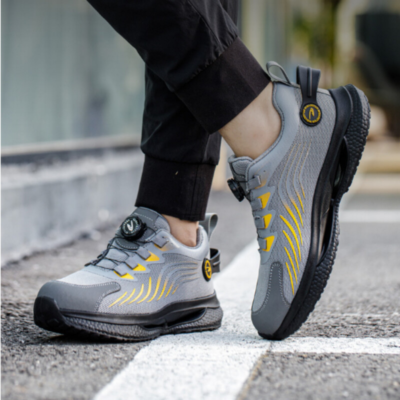 Περιστρεφόμενο Κουμπί Νέα Ανδρικά Παπούτσια Ασφαλείας Ανδρικά Παπούτσια Εργασίας κατά της διάτρησης και κατά της διάτρησης Μόδα Ανδρικά Αθλητικά Παπούτσια Ασφαλείας Ανδρικές Μπότες