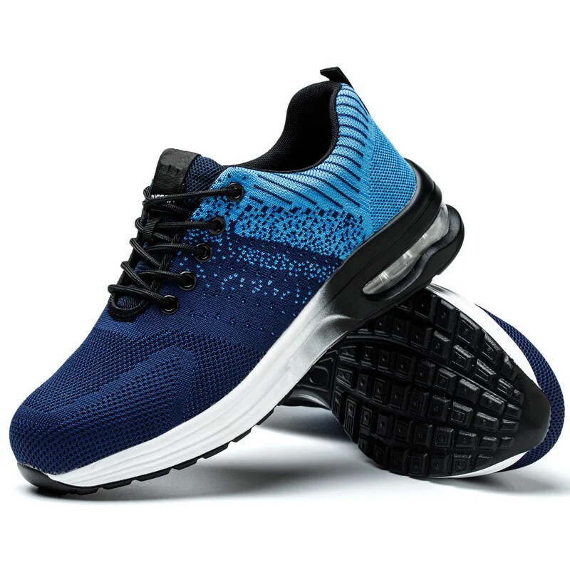 Gaisa spilveni Drošības apavi Vīriešu zābaki Tērauda purngala apavi Vīriešu necaurdurami kedas Vīriešu apavi Darba zābaki Neiznīcināmi apavi