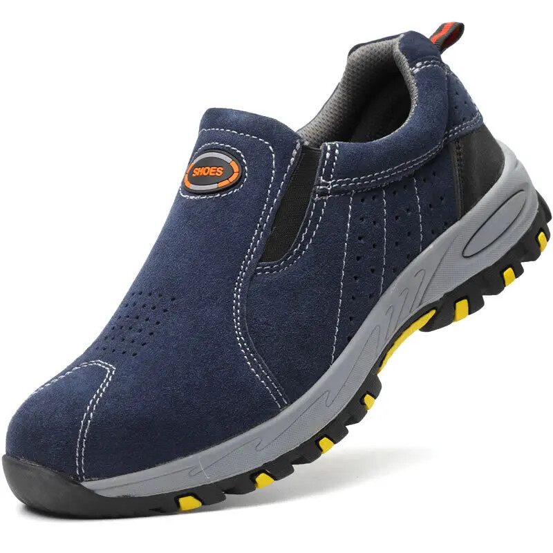 Munkavédelem Biztonság Munkacsizma Ütésgátló Szúrásgátló Hegesztő Ipari Acél orr Férfi Csúszás Cipők