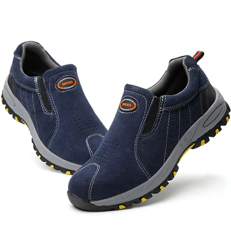 Munkavédelem Biztonság Munkacsizma Ütésgátló Szúrásgátló Hegesztő Ipari Acél orr Férfi Csúszás Cipők