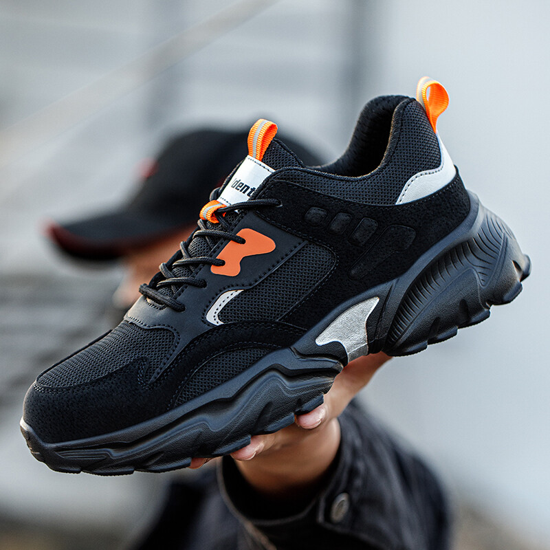 Παπούτσια ασφαλείας παπούτσια εργασίας ατσάλινα δάχτυλα ανδρικά μπότες εργασίας με προστασία από τρύπημα άφθαρτη ασφάλεια ελαφριά