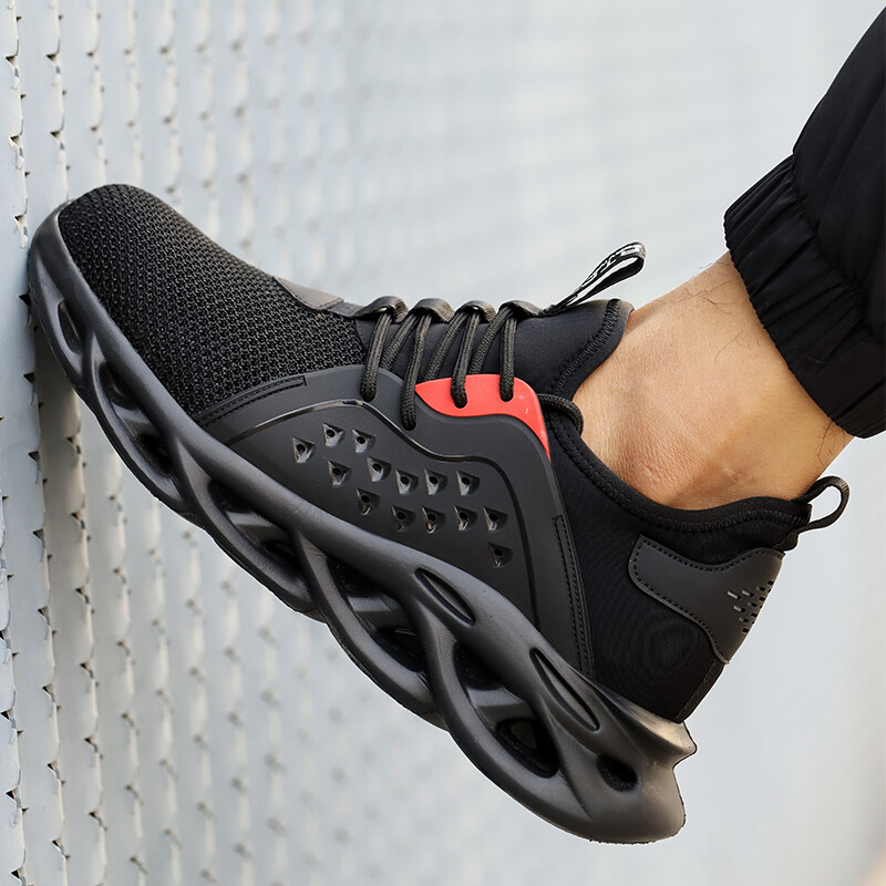 Unisex ľahké dámske bezpečnostné topánky, pánske čižmy s oceľovou špičkou, pracovné topánky, odolné voči rozbitiu, stavebné pánske tenisky