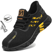 Работни маратонки Мъжки предпазни обувки Работни обувки със стоманени пръсти Предпазни ботуши Мъжки обувки Противопробивни работни летни кевларови