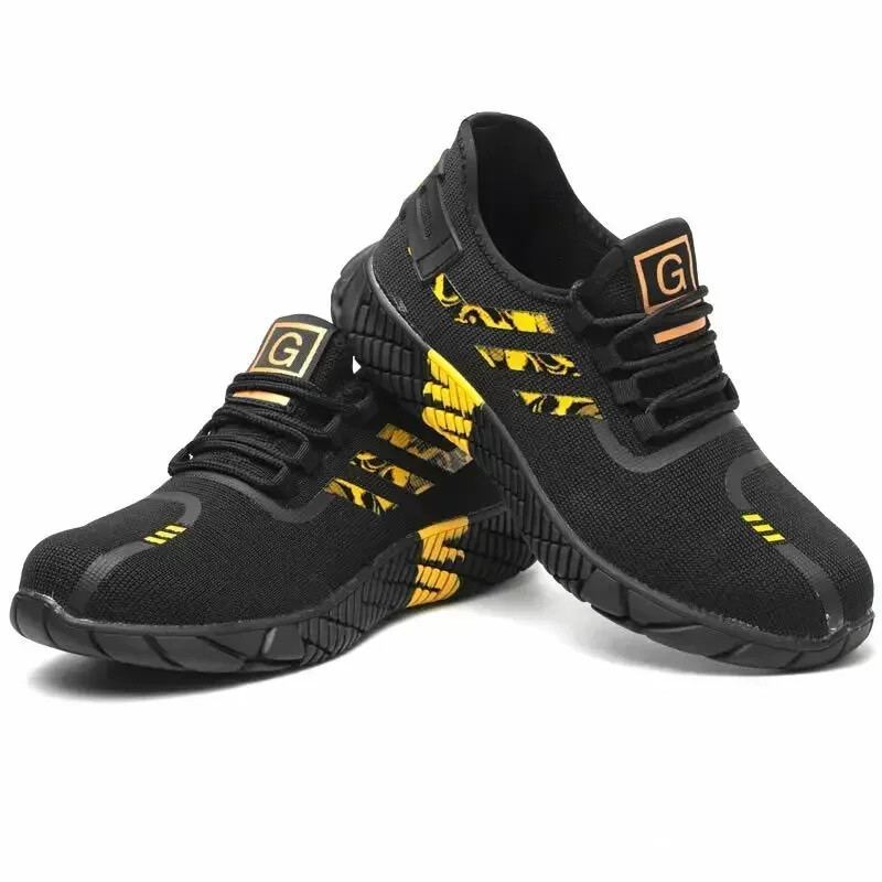 Работни маратонки Мъжки предпазни обувки Работни обувки със стоманени пръсти Предпазни ботуши Мъжки обувки Противопробивни работни летни кевларови