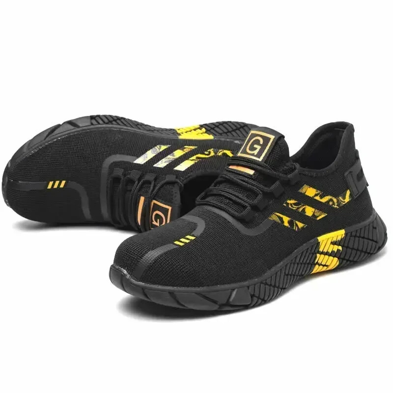 Работни маратонки Мъжки предпазни обувки Работни обувки със стоманени пръсти Предпазни ботуши Мъжки обувки Противопробивни работни летни кевларови