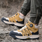 Aukštos kokybės besisukančiais mygtukais suvirintos Sparklers Saugos batai vyrams Plieniniai sportbačiai Darbiniai batai Nepraduriami vyriški darbo batai