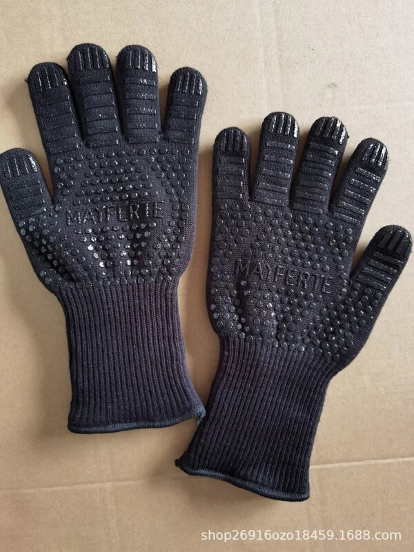 Ühe käega Bakewere ahjukindad kindad BBQ silikoonkindad kõrge temperatuuriga põletusvastane 500/800 kraadi isolatsioon grill mikrolaineahi