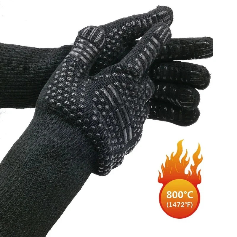 Ühe käega Bakewere ahjukindad kindad BBQ silikoonkindad kõrge temperatuuriga põletusvastane 500/800 kraadi isolatsioon grill mikrolaineahi