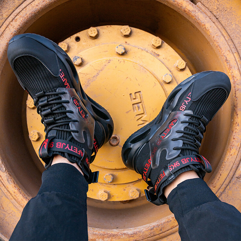 Cizme de lucru pentru bărbați la modă Pantofi de siguranță indestructibil pentru bărbați Pantofi cu vârf de oțel Pantofi anti-punctură Încălțăminte pentru bărbați Pantofi de lucru