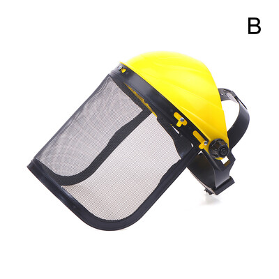 Sodo žoliapjovės apsauginis šalmas kepurė su viso veido tinkleliu, skirtu kirtimui krūmapjovės miškininkystės apsauga Visas veido skydas